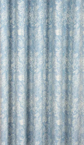 Pale Blue Printed Curtains